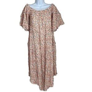 NWT Here Comes the Sun Women's Flutter Sleeve Floral Summer Dress Size Small S